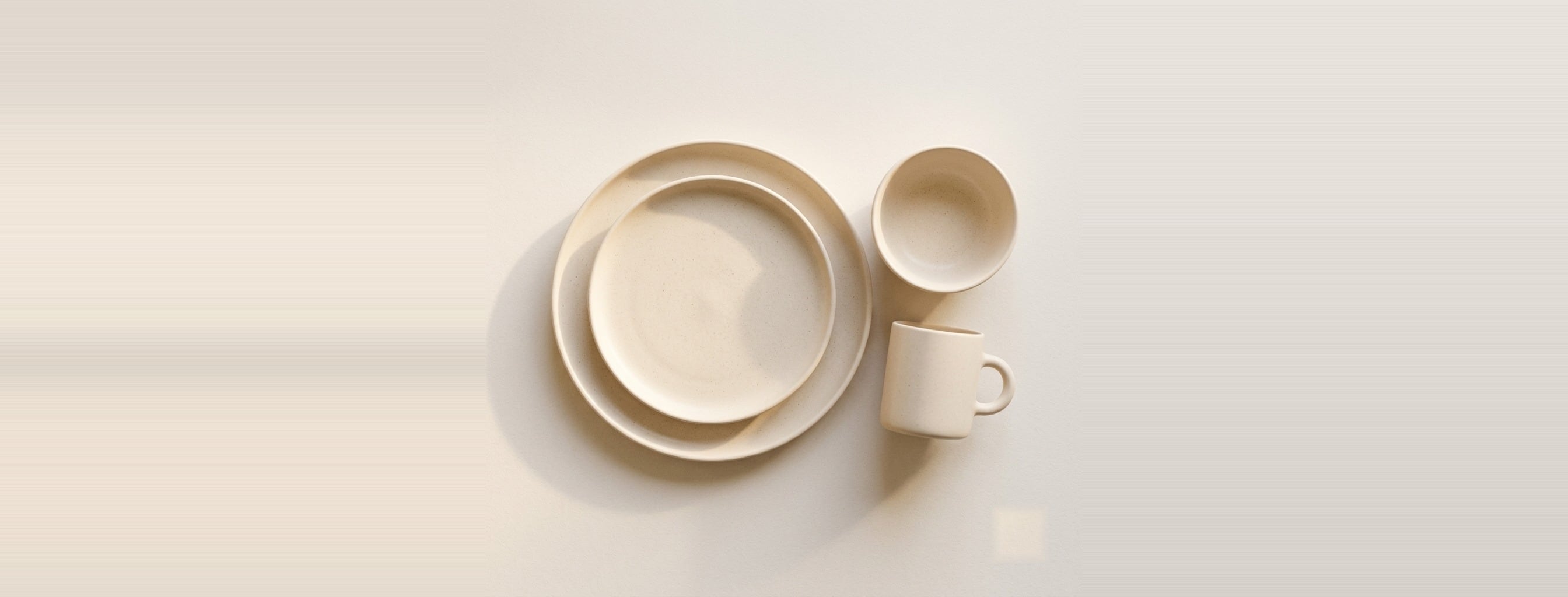 Stoneware dinner set for six